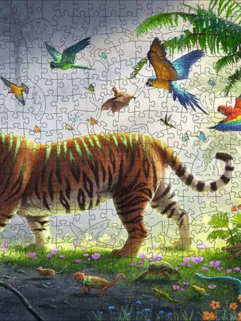 Produit Puzzle en bois - Tigre dans la Jungle Image