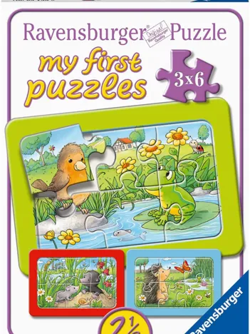 Produit Puzzle Cadre - Petits Animaux du Jardin (3x6 Pièces) Image