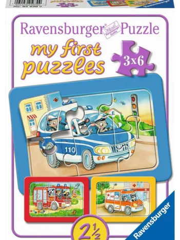 Produit Puzzle Cadre - 3 Puzzles - Animaux en action Image