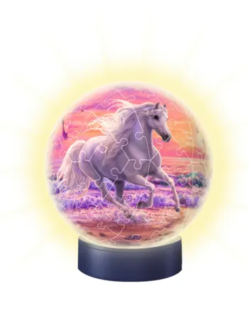 Produit Puzzle 3D - Puzzle Ball 3D avec LED - Cheval sur la Plage Image