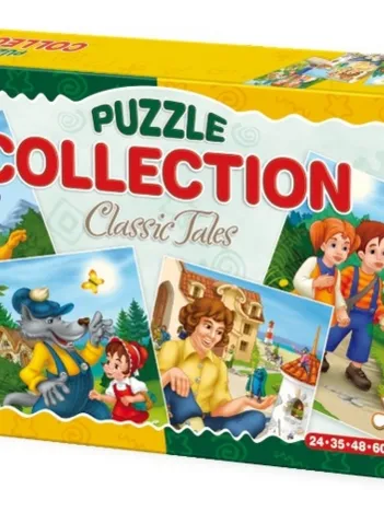 Produit 4 Puzzles - Contes et Légendes : Hansel et Gretel, Le Petit Chaperon Rouge, Le Chat Botté, Gulliver Image