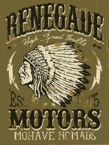 Produit Collection Prestige et Exclusive : Vintage Americana Motorcycle Design Image