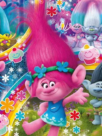 Produit Puzzle Brillant - Trolls Image