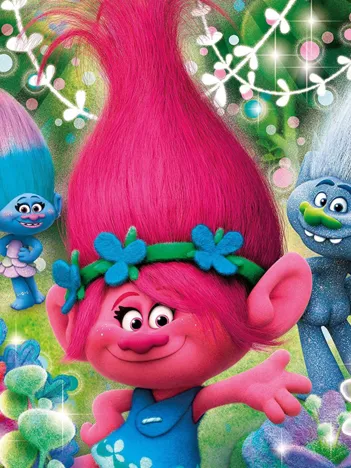 Produit Glitter Puzzle - Trolls Image
