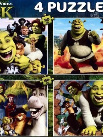 Produit 4 Puzzles - Shrek Image