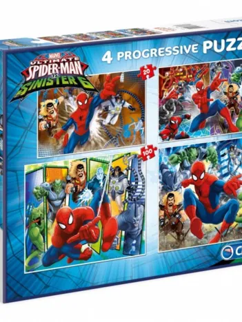 Produit 4 Progressive Puzzles - Spiderman Image
