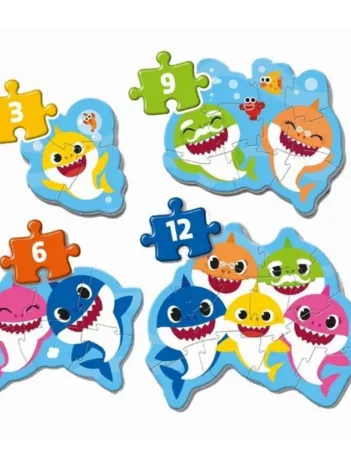 Produit Baby Shark - 4 Puzzles Evolutifs (3/6/9/12 Pièces) Image