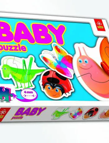 Produit 4 mini Puzzles forme : Nos petits amis du jardin Image