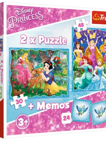 Produit 2 Puzzles + Memo - Disney Princess Image