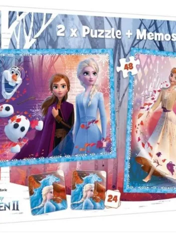 Produit 2 Puzzles + Memo - La Reine des Neiges Image