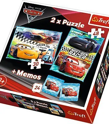 Produit 2 Puzzles + Memo - Cars Image