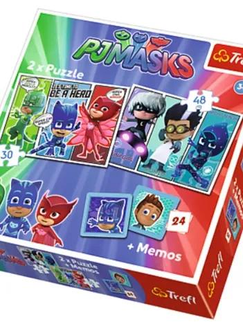 Produit 2 Puzzles + Memo - PJMasks Image