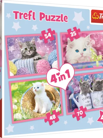 Produit 4 Puzzles - Chatons Image