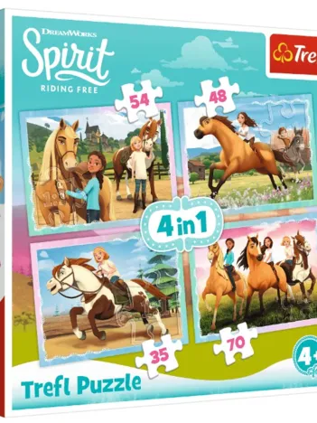 Produit 4 Puzzles - Dreamworks - Spirit Riding Free Image