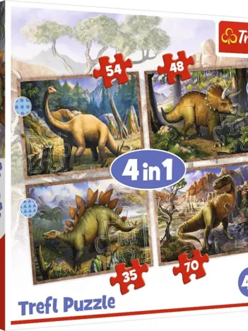 Produit 4 Puzzles - Dinosaures Interessants Image