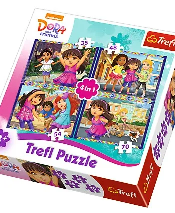 Produit 4 Puzzles - Dora Image