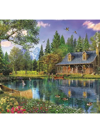 Produit Après-Midi Idyllique dans le Cottage au Bord de l'Etang Image