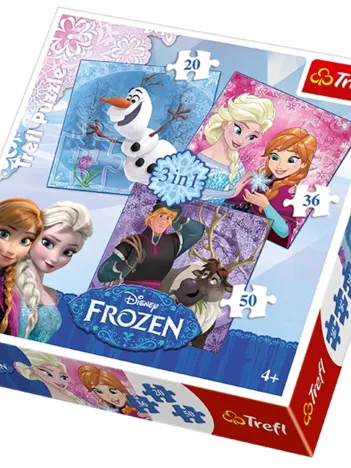 Produit 3 Puzzles - La Reine des Neiges Image