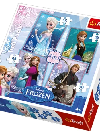 Produit 4 Puzzles - La Reine des Neiges Image