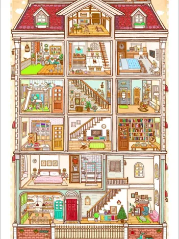 Produit Puzzle en Plastique - Sweet Home Image