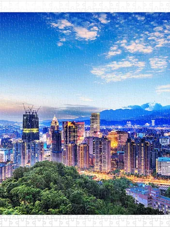 Produit Puzzle en Plastique - The Beautiful Sunset of Taipei Image