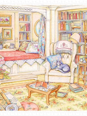 Produit Puzzle en Plastique - Kim Jacobs - Undisturbed in The Study Image