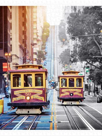 Produit Puzzle en Plastique - Cable Cars on California Street, San Francisco Image