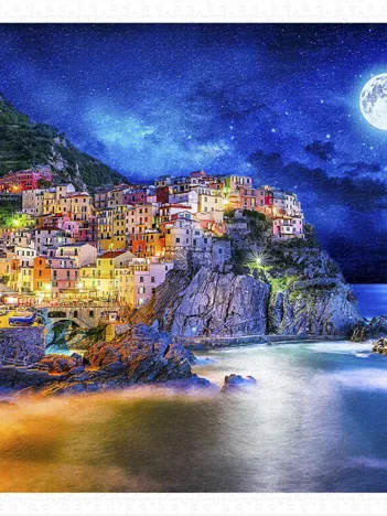 Produit Puzzle en Plastique - Starry Night of Cinque Terre, Italy Image