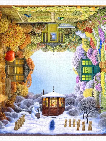 Produit Puzzle en Plastique - Jacek Yerka - Four Seasons Image