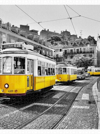 Produit Puzzle en Plastique - Yellow Trams in Lisbon Image
