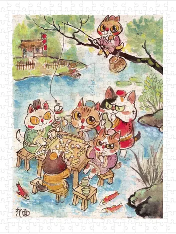 Produit Puzzle en Plastique - Pao Mian - The Leisure Life of the Cats Image
