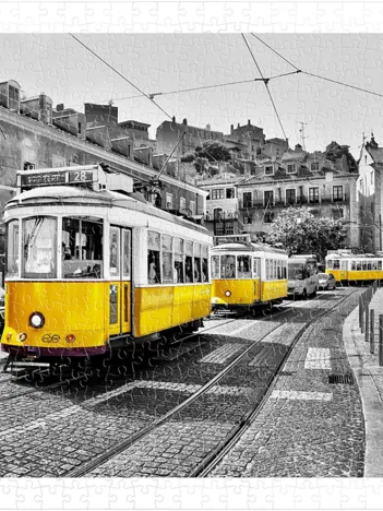 Produit Puzzle en Plastique - Yellow Trams in Lisbon Image