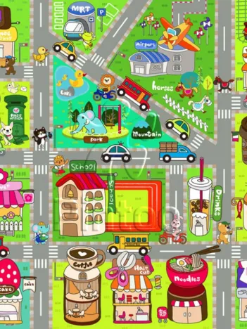 Produit Puzzle en Plastique - Cute Street Map Image