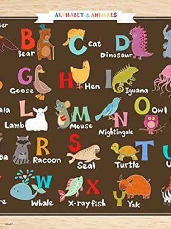 Produit Puzzle en Plastique - Alphabet and Animals (en anglais) Image