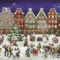 Puzzle Calendrier de l'Avent - Soirée d'Hiver en Ville