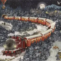 Mini-Puzzle - Festive Xmas - Le Train dans la Neige