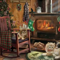 Pièces XXL - Kittens by the Stove