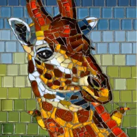 Stained Glass Giraffe