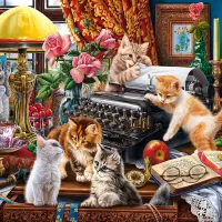 Pièces XXL - Chatons dans le Bureau de l'Écrivain