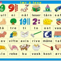 Puzzle Cadre - Lær å lese (små bokstaver) (en Norvégien)
