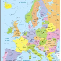 Puzzle Cadre - Carte de l'Europe en Espagnol