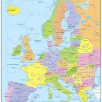 Puzzle Cadre - Carte de l'Europe en Russe