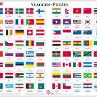 Puzzle Cadre - Vlaggen (en Hollandais)