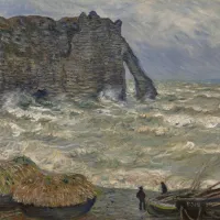 Claude Monet - Mer agitée à Étretat, 1883