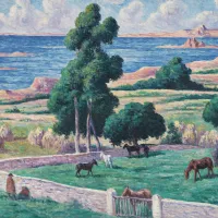 Maximilien Luce - L'Île à bois, Kermouster, Lézardrieux, 1914