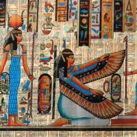 Papyrus et Hiéroglyphes