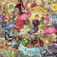 Collage de jardin