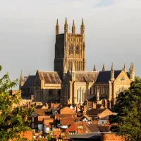 Worcester Cathedral viewed from Fort Royal Park