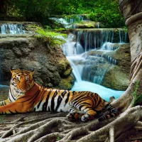 Tigre et Cascade