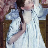 Mary Cassatt : Jeune Fille Coiffant ses Cheveux, 1886
